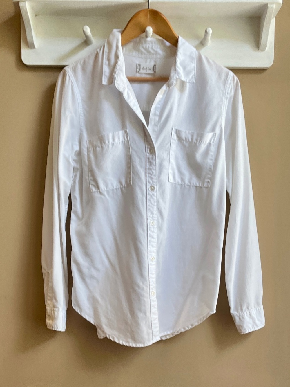 Altar'd State White Button Down Pocket Shirt Size S